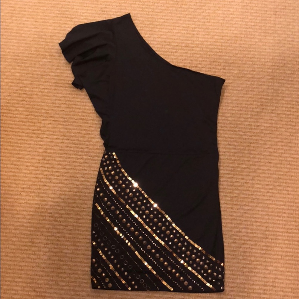 Nikibiki black and Gold Dress Size M